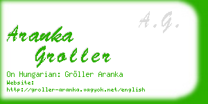 aranka groller business card