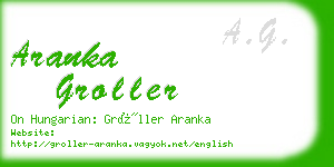 aranka groller business card